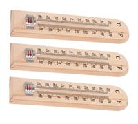 HYTROVE 3 Piezas Termómetro de Madera Medidor de Temperatura Multifuncional para Jardín y Termómetro de Interior y Exterior Diseño Colgante Lectura Batería