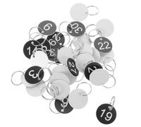 HYTROVE 30 Etiquetas Numeradas Redondas de Abs con Anillos Partidos de Metal para Identificación en Dormitorios y Almacenamiento, Diseño Duradero y Ahorro de Espacio