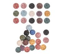 HYTROVE 33 Piedras Volcánicas Redondas para Aceites Esenciales, Difusor Portátil de Aroma para Oficina y Dormitorio, Absorción Natural de Fragancias, Material de Roca Volcánica
