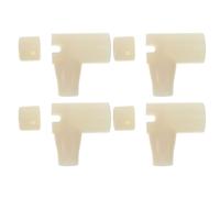 HYTROVE 4 Juegos Conector de Plástico para Ruedas Giratorias de Cuna y Mecedora Infantil Bloqueo Dual y Fácil Posicionamiento Color Beige para Bebés