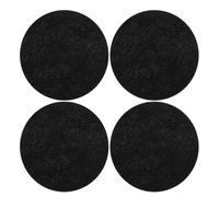 HYTROVE 4 Piezas Filtro de Cubo de Basura Almohadillas Filtrantes para Botes de Basura Redondas Fibra de Algodón Negro Reemplazable