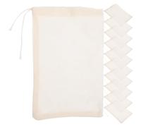 HYTROVE 50 Bolsas de Filtro de Algodón Cordón para Cocinar Sopa, Malla Fina sin Residuos, Ideales para Cocción y Especias en Cocina Casera