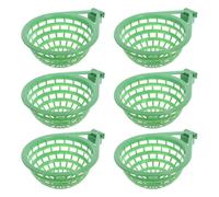 HYTROVE 6 Cuencos de Nidos para Palomas de Abs en Color Verde Claro, Ideales para Incubación y Seguridad de Aves Pequeñas y Loros en Cría