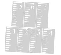 HYTROVE 7piezas Plantilla De Regla De Medición De Para Reutilizable Diseño De Stencil Paracoración De Pared y Seguimiento Del Crecimiento Infantil