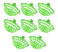 HYTROVE 8 Nidos de Plástico Verdes para Pájaros, Cuencos Circulares para Cría de Canarios y Periquitos, Uso en Casa, Refugio Estable