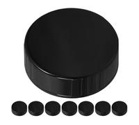 HYTROVE 8 Tapas de Rosca de Plástico Negro para Botellas, Resistentes y Duraderas, Diseño Redondo Adecuado para Recipientes y Elaboración de Cerveza