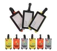HYTROVE 9 Etiquetas de Equipaje de Pvc Portátiles y Fáciles de Colocar para Maletas y Carryons, Ideales para Viajes y Cruceros, Paquete de 9 Piezas Coloridas