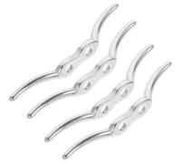 HYTROVE Abrazadera de Cuerda de Cortina 4 Piezas Acero Inoxidable Plata