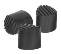 HYTROVE Almohadilla de Goma para Patas de Escalera Extensible 3 Piezas Cubierta Protectora para Pies de Escalera, Antideslizante, Negra, Reduce Vibraciones, Resistente Corrosión