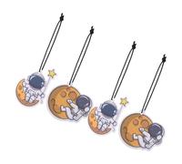 HYTROVE Ambientador Colgante Espacial en Papel para Coche Diseño de Astronauta Paquete de 4 Unidades para Espejo Retrovisor en Oficina y Automóvil