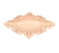 HYTROVE Apliques Tallados en Madera para Muebles y Puertas Diseño Ovalado Estilo Europeo Panel Decorativo Adhesivo para Hogar