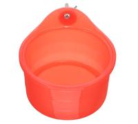 HYTROVE Bañera para Pájaros Colgante Diseño Simple Accesorio para Periquitos y Caja De Ducha para Jaulas Color Rojo para Diversión y Limpieza De