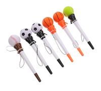 HYTROVE Bolígrafos Deportivos Forma Creativa y Decoracion Colegio, Bolígrafo de Alivio de Presión y Escritura Suave, Pack de 6 Unidades para Oficina y Color Aleatorio Varios estilos