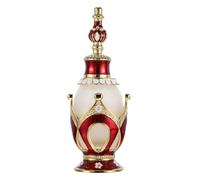 HYTROVE Botella de Perfume Árabe de Vidrio Vacía 25 Ml, Frasco Vintage Decorativo Rojo Tapón, Adecuado para Aceites Esenciales, Fragancias y Decoración del Hogar