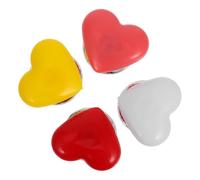 HYTROVE Botón de Tanque de Inodoro Diseño Corazón, 4 Piezas en Colores Variados, Manija de Descarga para Reparación y Mantenimiento en Baños