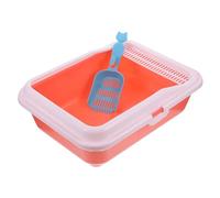 HYTROVE Caja De Arena para Gatos Recipiente Antisalpicaduras con para Mascotas Diseño Semi-Cerrado para Entrenamiento y Uso Diario