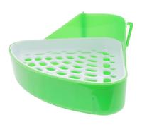 HYTROVE Caja para Conejos y Cobayas Entrenador de Baño para Pequeños Animales con Base Filtrante y Rejilla Desmontable Arañazos Patas para Hámster Ardillas y Color Verde
