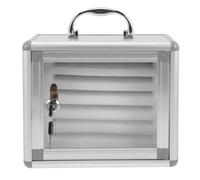 HYTROVE Caja para Teléfono Celular con Asa y Cierre de Seguridad, Material de Aleación de Aluminio y Tablero de Fibra, Adecuado para Escuelas y Restaurantes