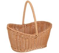 HYTROVE Cesta Tejida de Almacenamiento con Asa para Flores y Frutas Cesta para Servir Pan y Aperitivos para Decoración y Picnic para Hogar y Cocina