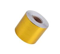 HYTROVE Cinta Decorativa Aislante Térmica Dorada de Material Compuesto para Motor y Escape de Coche y Motocicleta, 50 Mm X 0,2 Mm X 10 M Buenas Propiedades Aislantes