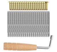 HYTROVE Clavijas de Afinación de Arpa Lira de Acero Inoxidable, Accesorio Profesional para Instrumentos Musicales, Juego de 1 Set con Llave de Afinación para Ajuste Preciso y Duradero