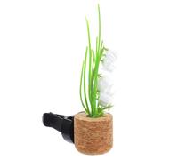 HYTROVE Clip para Plantas Fragancia para Ventilación de Coche, Difusor de Aroma Diseño Creativo de Maceta Simulada, Material Plástico y Corcho para Dormitorio y Hogar