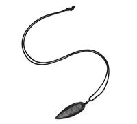 HYTROVE Collar para de Joyería y Decoración Hogar Realista Diseño Colgante Piedra Negra Pulida Tamaño Grande