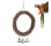 HYTROVE Columpio y Fija Firmemente Anillo de Material Sintético para Loro Campana y Hebilla Metálica Que Atrae la Atención del Pájaro Color Aleatorio Accesorio para Jaula