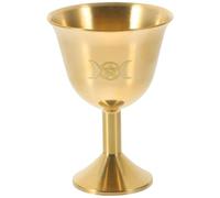 HYTROVE Copa de Ofrenda Budista de Cobre Tamaño Mediano 56 CM Taza Decorativa de Budismo para y Escritorio Juego de 2 Copas Rituales Tradicionales