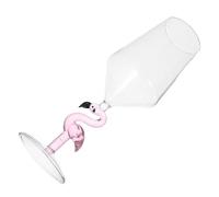 HYTROVE Copa de Vino Rosa Forma de Flamenco de Vidrio para Fiestas y Banquetes, Vaso Elegante y Creativo para Beber en Casa y Eventos Obsequios