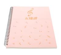 HYTROVE Cuaderno de Notas Musicales A4 80 Hojas de Papel Pautado Rosa, Espacio Estrecho entre Líneas y Papel que Evita el Sangrado de Tinta para Estudiantes y Principiantes en Clases