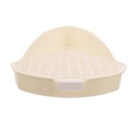 HYTROVE Entrenador de Orinal para Mascotas Triangular de Plástico Bandeja Esquinera para Pequeños Animales como Conejos y Hámsteres Fácil de Limpiar y Compacto para Jaulas
