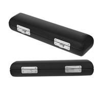 HYTROVE Estuche Portátil Caja de Almacenamiento Resistente Que Previene Impactos para Flauta Piccolo de Cuero Negro con 16 Agujeros 2 Unidades Adecuado para Prácticas y Enseñanza
