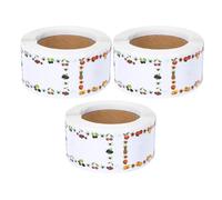 HYTROVE Etiquetas Rectangulares Autoadhesivas Resistentes al Agua Aceite, Papel Estucado, Tamaño Pequeño, 250 Unidades por Rollo, 3 Rollos para Organizar Despensa, Congelador y Etiquetado