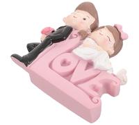 HYTROVE Figura de Resina de Novios en Motocicleta para Pastel de Bodas, Decoración Marrón Elegante y Romántica para Exhibición y Propuesta