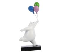 HYTROVE Figurita De Oso Globo De Resina Escultura Realista para Decoración De Escritorio Adorno Animal para Hogar y Dormitorio Accesorio De Diseño Lively y Duradero