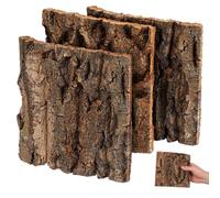 HYTROVE Fondo de Terrario de Corcho Natural para Reptiles Textura Realista, 4 Piezas Duraderas para Decoración de Acuario y Hogar, Adecuado para Dragón Barbudo y Gecko