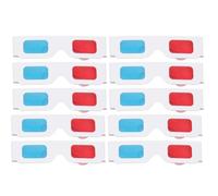HYTROVE Gafas 3D de Cartón Rojas y Azules 10 Unidades para Ver Películas en 3D Livianas y Portátiles en Casa