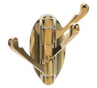 HYTROVE Gancho Giratorio con Tres Brazos Plegables de Metal Macizo Dorado Diseño Resistente para Colgar Toallas y Ropa Montaje en Pared Incluido en Baño y Dormitorio