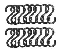 HYTROVE Ganchos en Forma de S Negro 50 Piezas 5.6x2.8 Cm Alambre 0.5 Cm Gancho Multiusos para Colgar Ropa Abrigos Sombreros Organizador Interiores Hogar