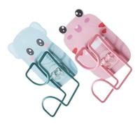 HYTROVE Ganchos para Colgar Ropa y Toallas de Baño, 2 Piezas Adhesivas sin Taladro Dibujos de Animales para Lavabo