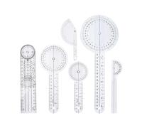 HYTROVE Goniómetro Espinal de Dedo de Plástico Juego de 6 Reglas para Medición de Rango de Movimiento en Codos Rodillas y Dedos para Fisioterapeutas y Estudiantes