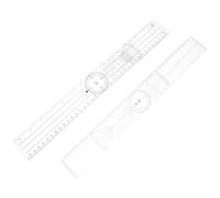 HYTROVE Goniómetro Médico Transparente 2 Piezas 214X49Mm y 2025X45Mm Transportador Artrodial Portátil Regla Angular para Fisioterapia y Medición Precisa de Articulaciones