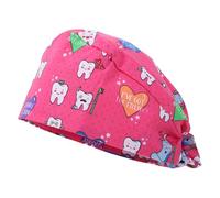 HYTROVE Gorro de Trabajo para Mujer con Botones, Algodón Absorbente de Sudor, Diseño Ajustable y Estampado, Adecuado para Mujeres con Pérdida de Cabello por Quimioterapia