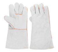 HYTROVE Guantes de Soldadura de Cuero de Vaca Protección Integral y Longitud Extendida para Soldadores Hombres y Mujeres en Trabajos de Soldadura