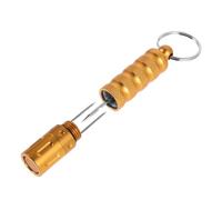 HYTROVE Herramienta Portátil de Metal Dorada con Punzón para Perforar Cigarros, Corte de Precisión y Uso al Aire Libre para Entusiastas del Cigarro