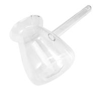 HYTROVE Jarra de Vidrio de Borosilicato Transparente Mango Lateral 350ml para Café Turco, Leche y Té, Recipiente Pequeño Resistente para Servir Espresso y Cremas en Cocina