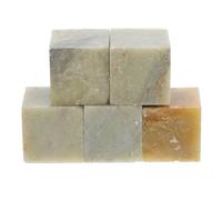 HYTROVE Kit de 5 Sellos Cuadrados de Piedra Verde para Caligrafía y Grabado de Nombre, Material Piedra Qingtian para Entusiastas y Aficionados al Arte del Sello
