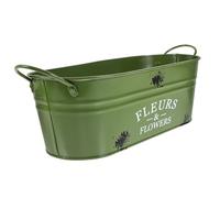 HYTROVE Maceta Duradera y Vintage Ovalada de Hierro para Suculentas y Pequeñas Adecuado para Jardín E Interiores Estilo Retro