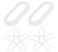 HYTROVE Manijas de envío de plástico white 50 juegos para cajas organizadoras y mudanza, asas de cartón corrugado con diseño duradero